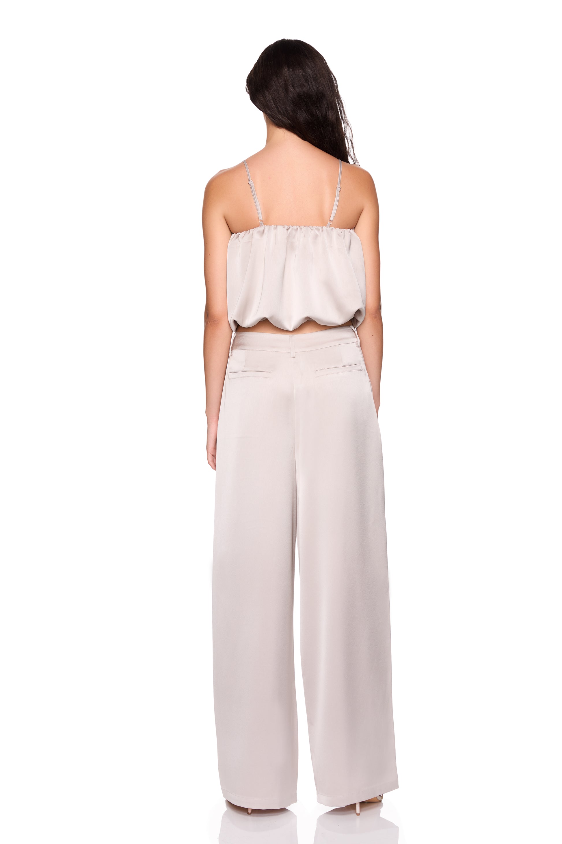 satin bubble string top 