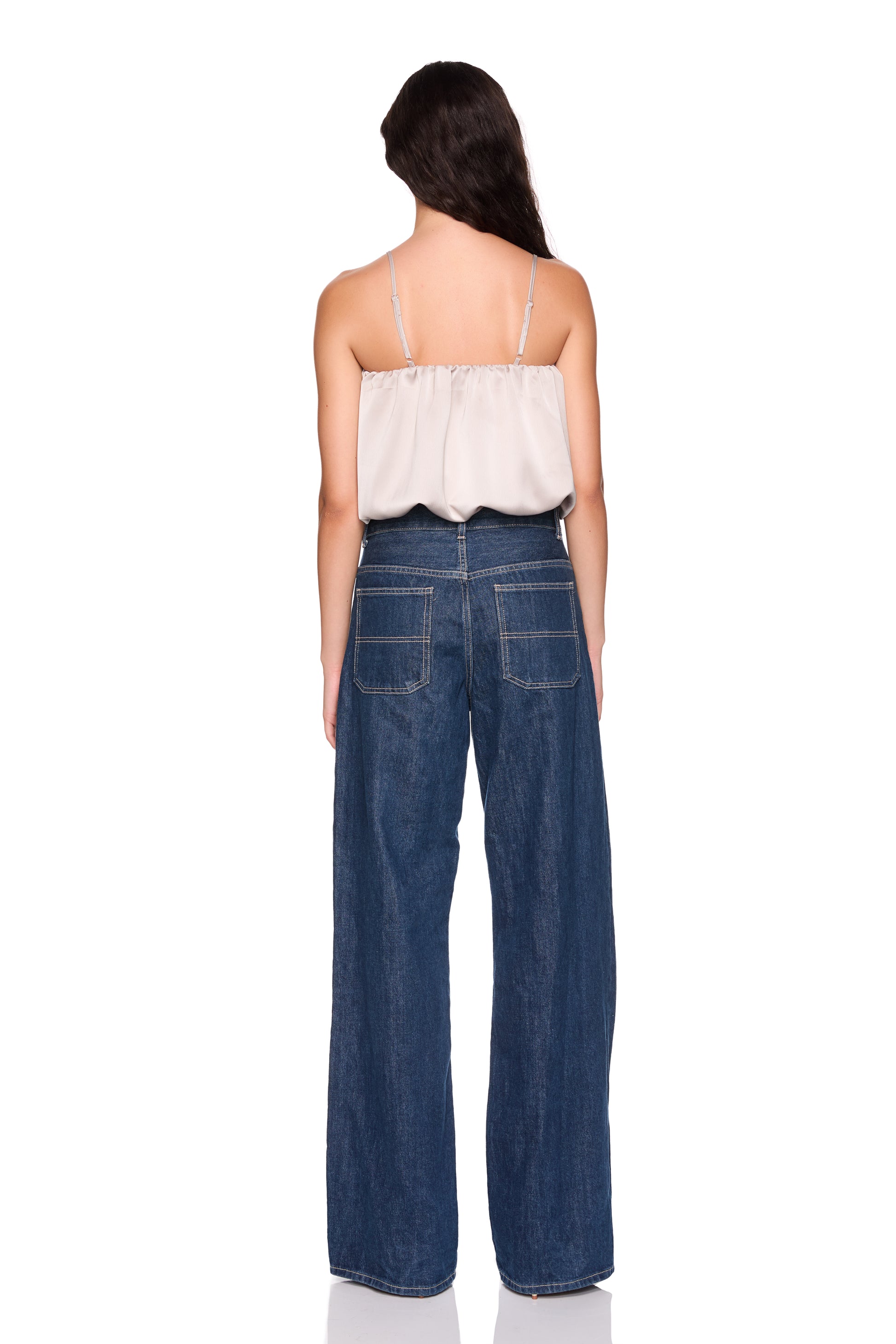satin bubble string top 