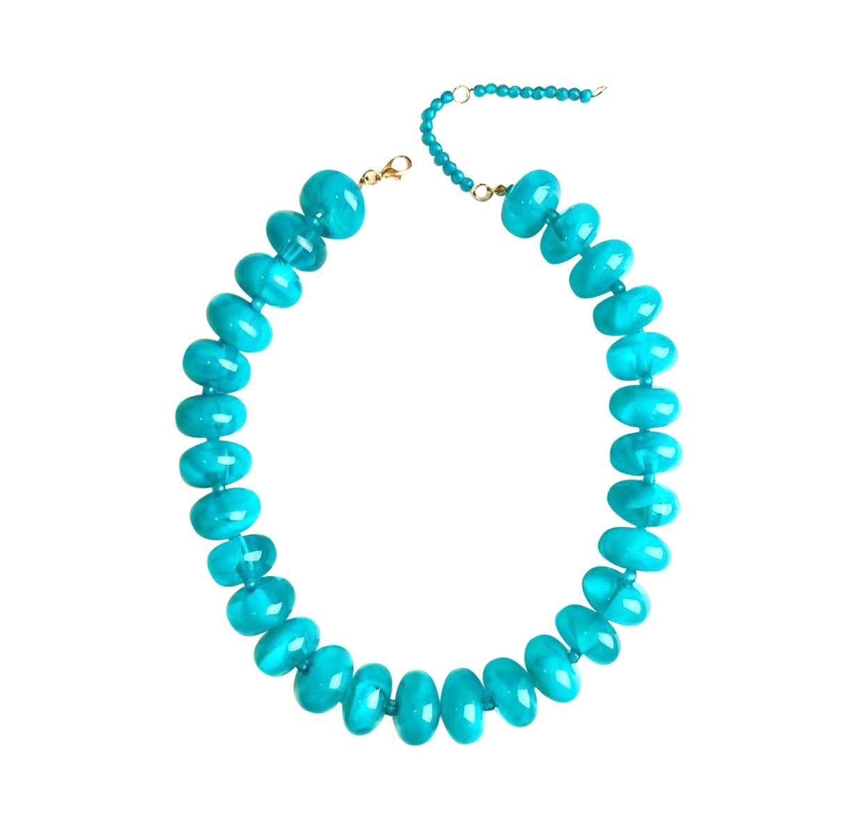 Gemelli Bailey Chunky Beaded Necklace - Teal