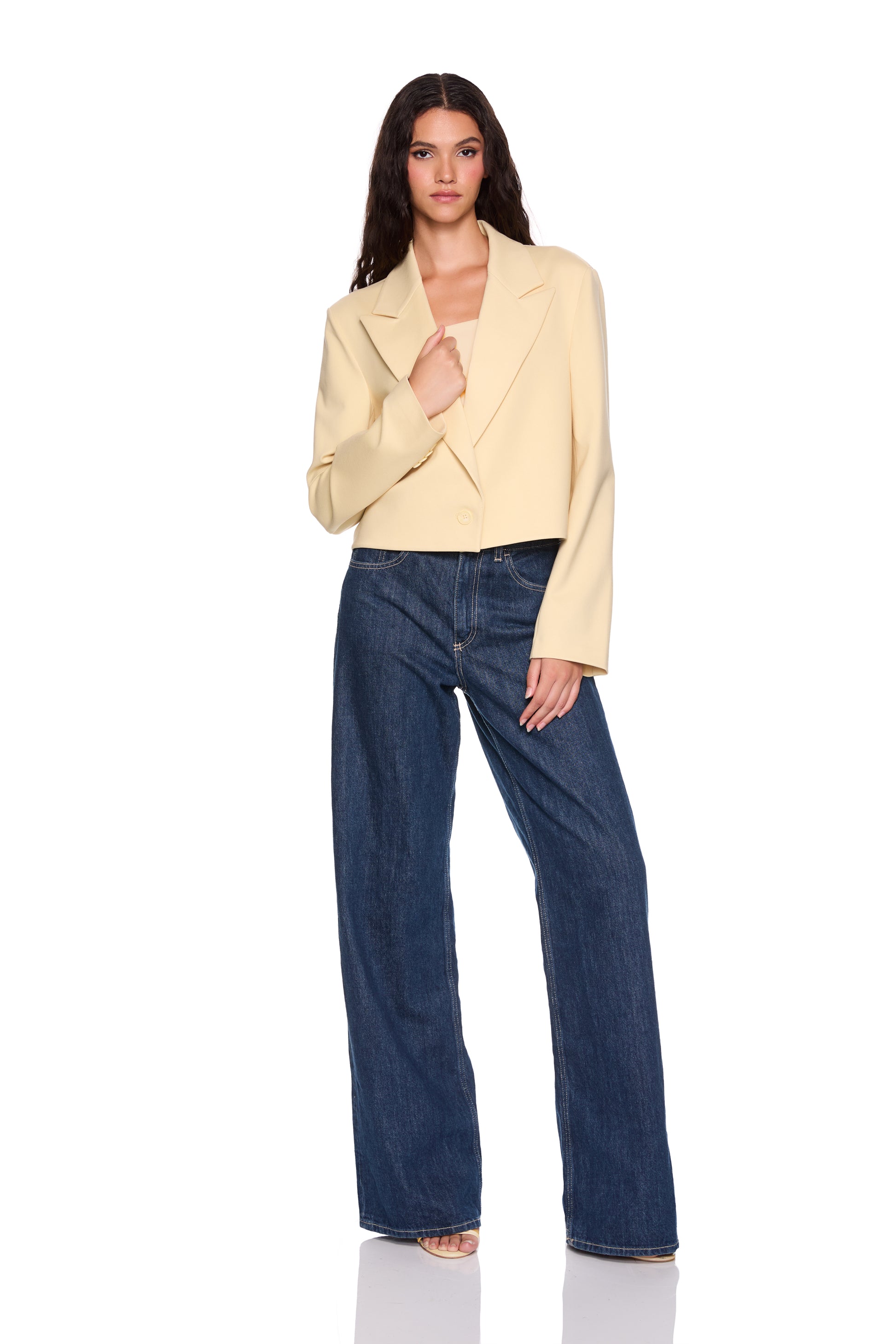 heavy knit boxy jacket 3"