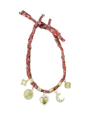 Gemelli Shania Multi Charm Bandana Scarf Necklace