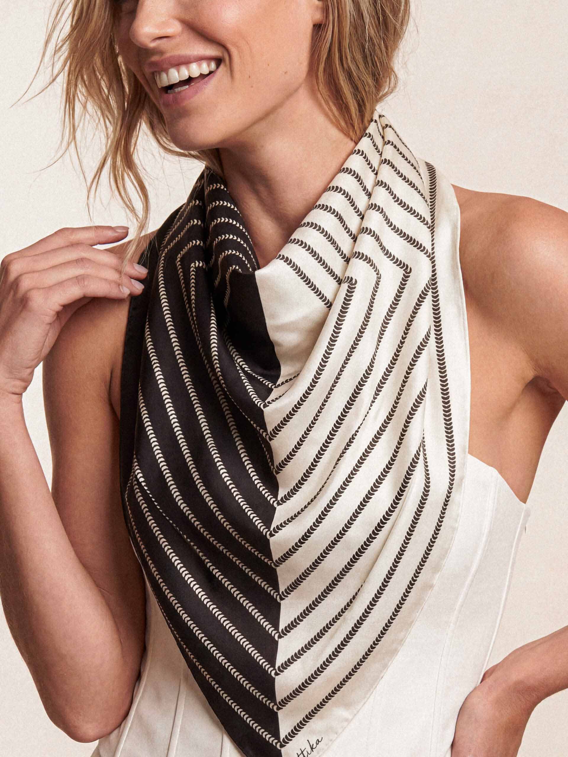 Ettika Modern Geometric Stripe Scarf