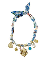 Gemelli Beatrice Multi Charm Scarf Necklace