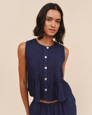 Bella Dahl Sleeveless Pintuck Top