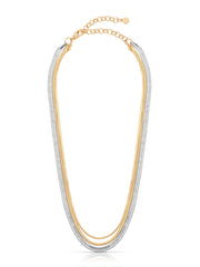 Ettika Mixed Metal Strands Necklace