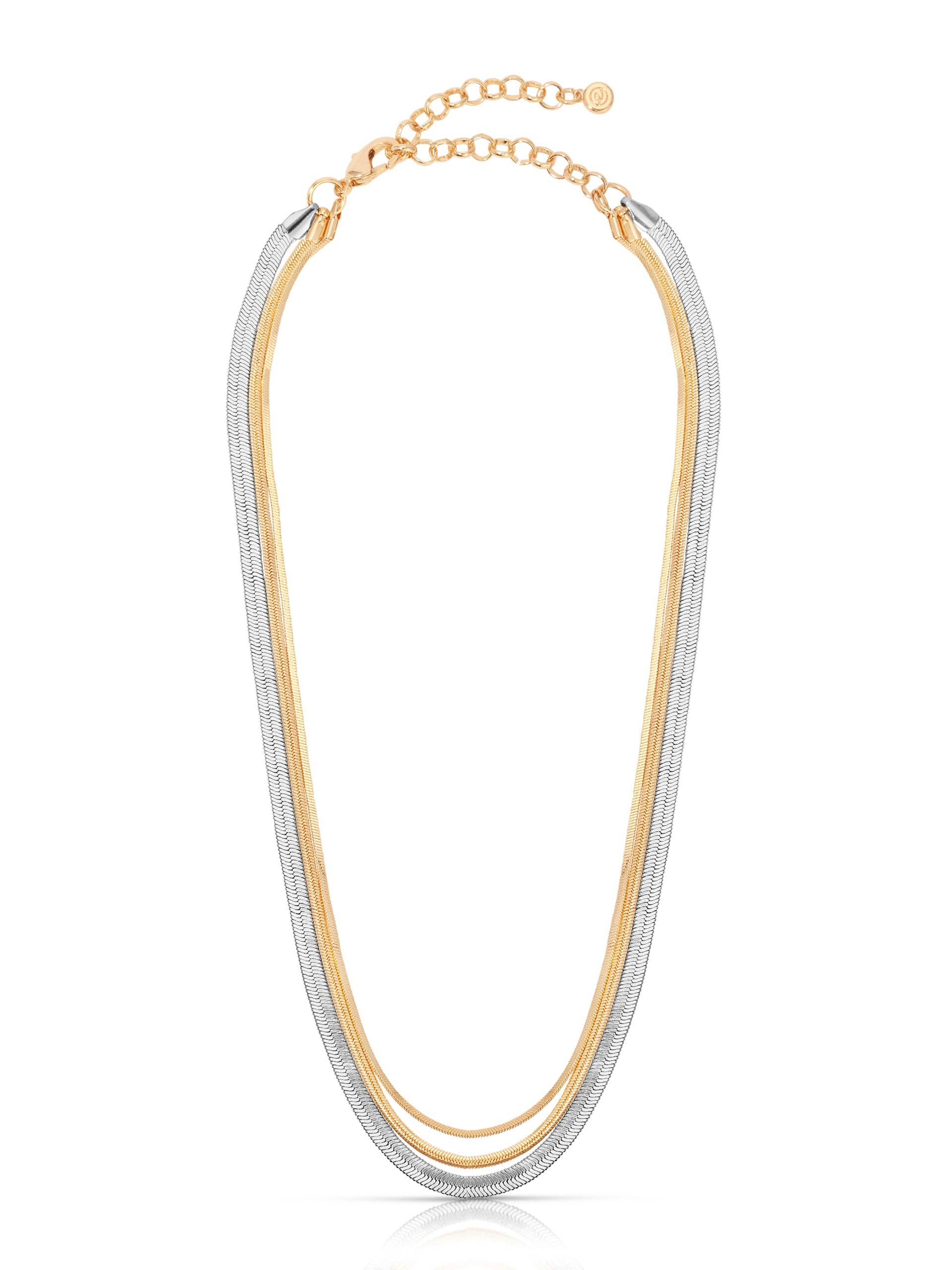 Ettika Mixed Metal Strands Necklace