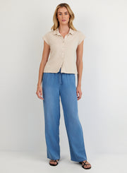 B4897-G55-302 - CAP SLEEVE BUTTON DOWN
