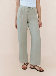 B3483-331-302 - BEACH PANT WITH LATTICE STRIPE