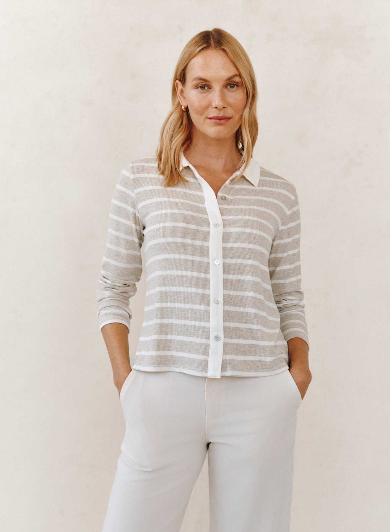 B2725-K65-304 - CONTRAST PLACKET BUTTON DOWN
