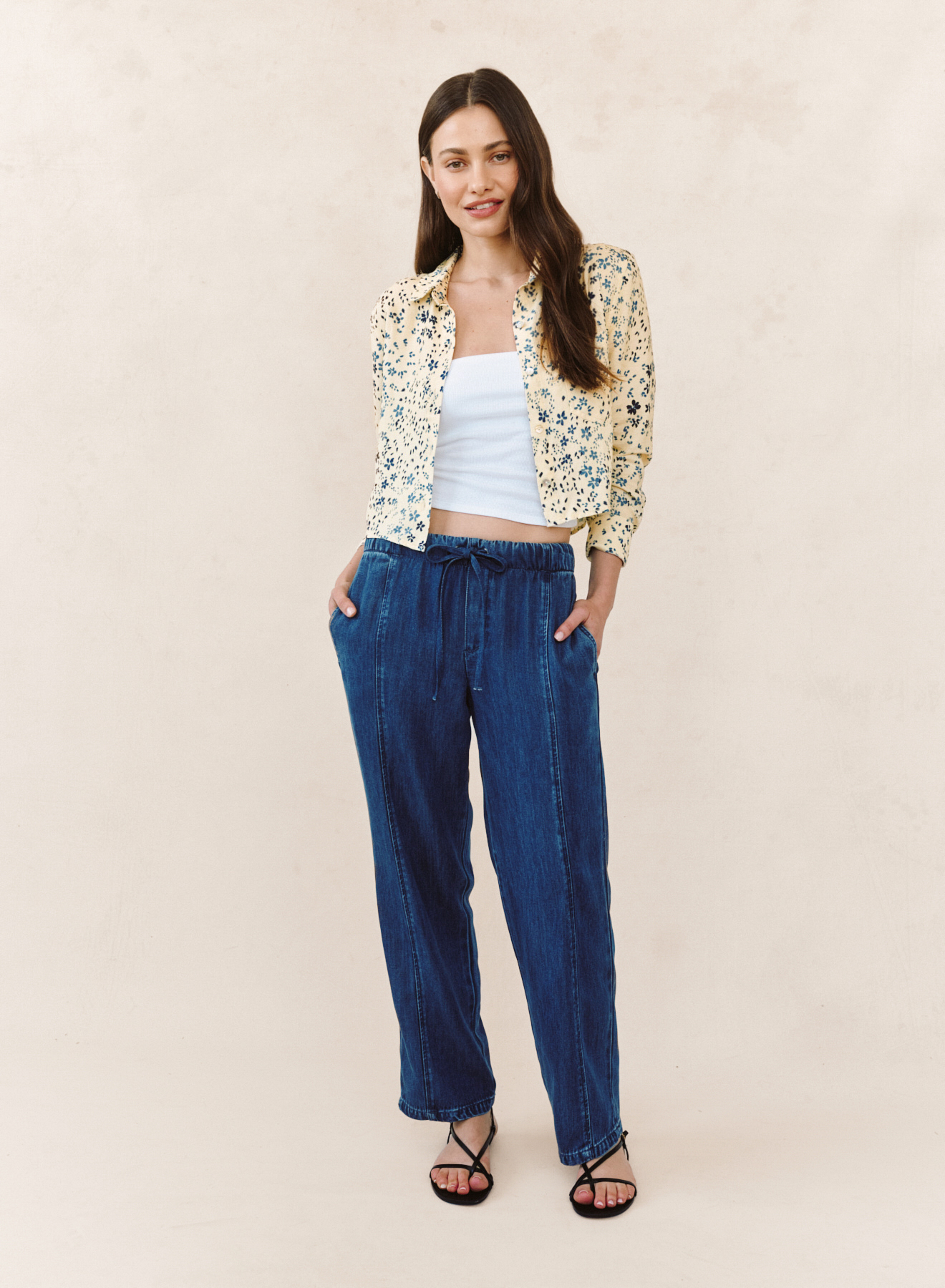 B2930-K76-304 - LONG SLEEVE CROP SHIRT