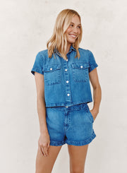 B2328-F85-613 - SHORT SLEEVE FLAP POCKET SHIRT
