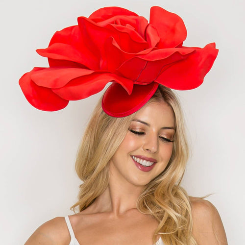 Oversized Rose Bloom Flower Fascinator