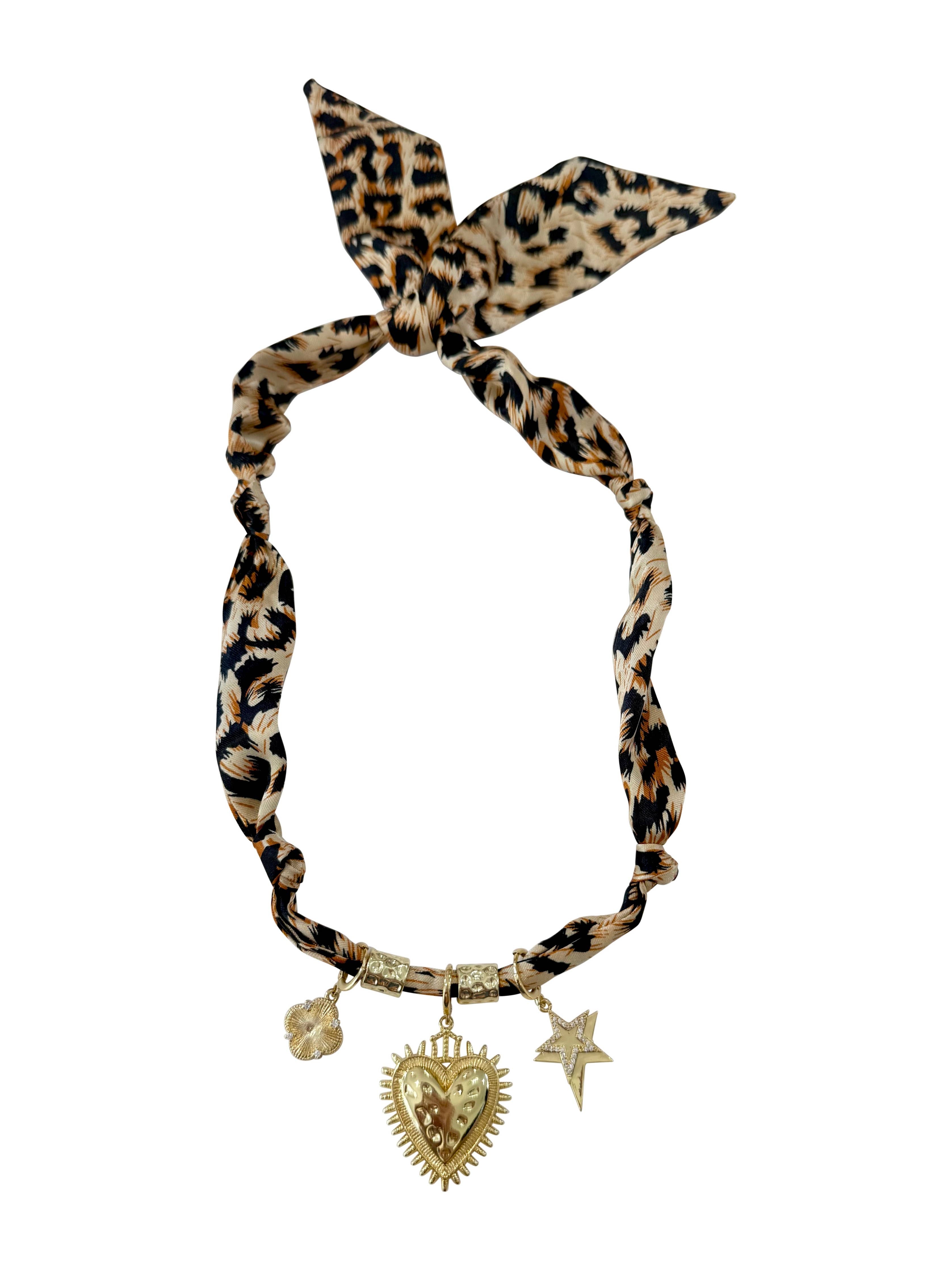 Gemelli Sherry Multi Charm Scarf Necklace