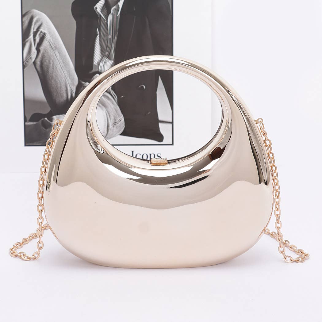 Metallic Gilded Glam Clutch