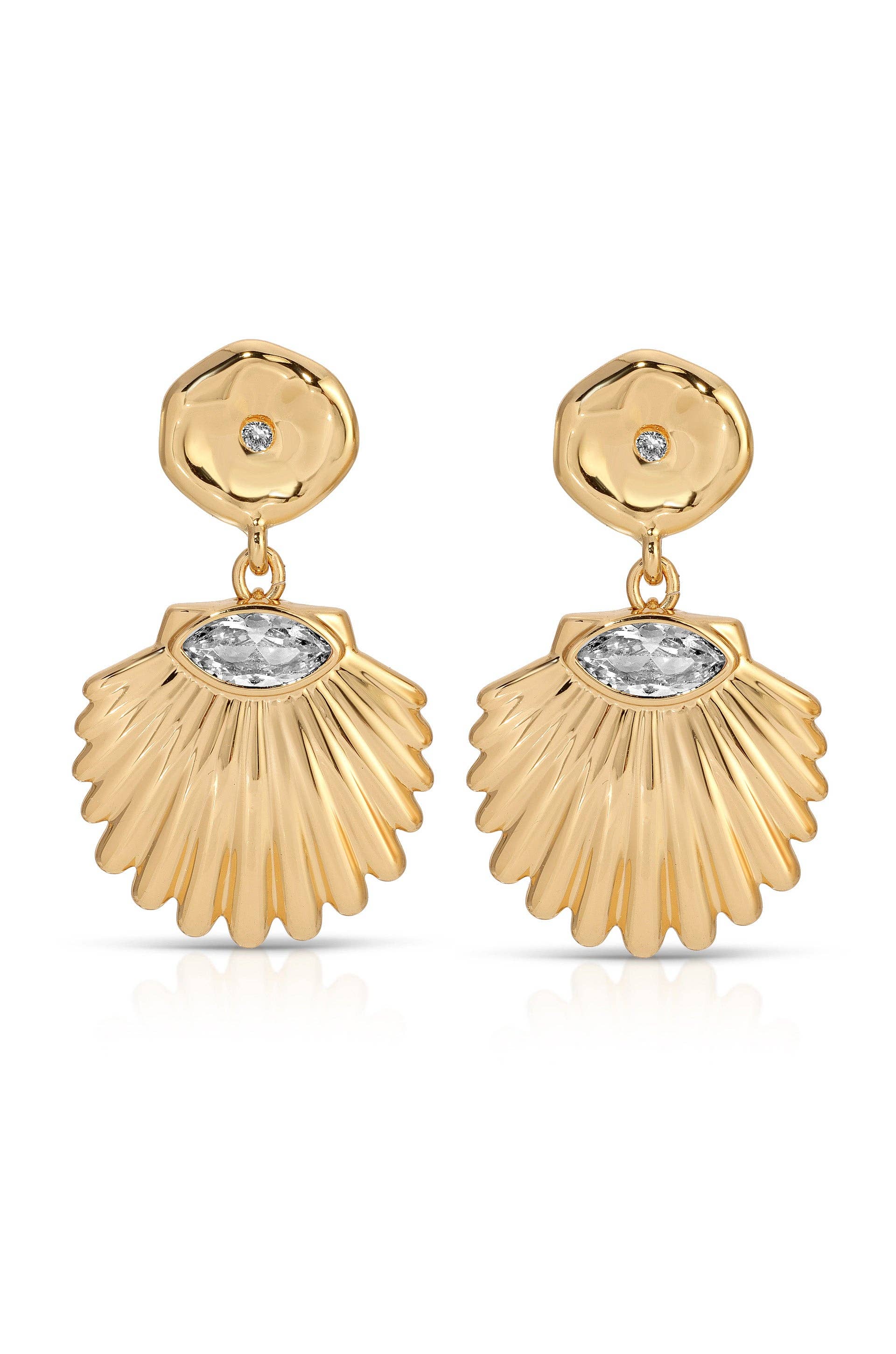 Ettika Santorini Shell Drop Earrings