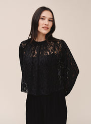 B20245-L87-300 - LONG SLEEVE SHIRRED NECK TOP