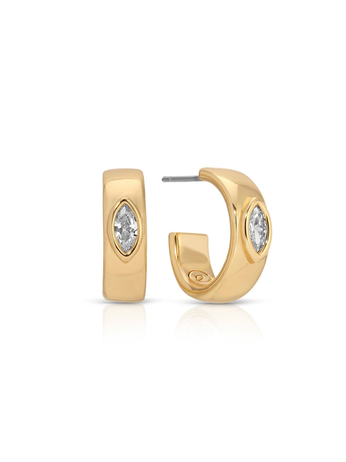 Ettika Small Marquise Crystal Hoops