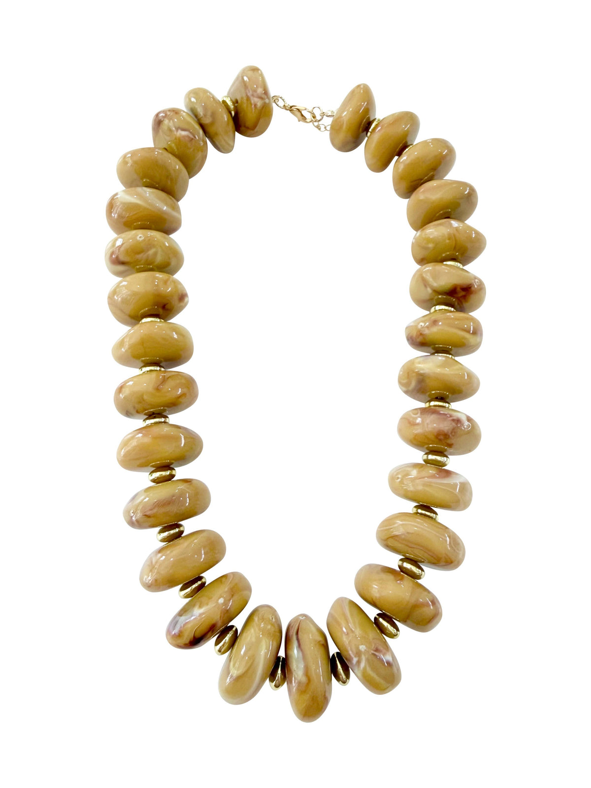 Gemelli Randi Chunky Beaded Necklace - Tan