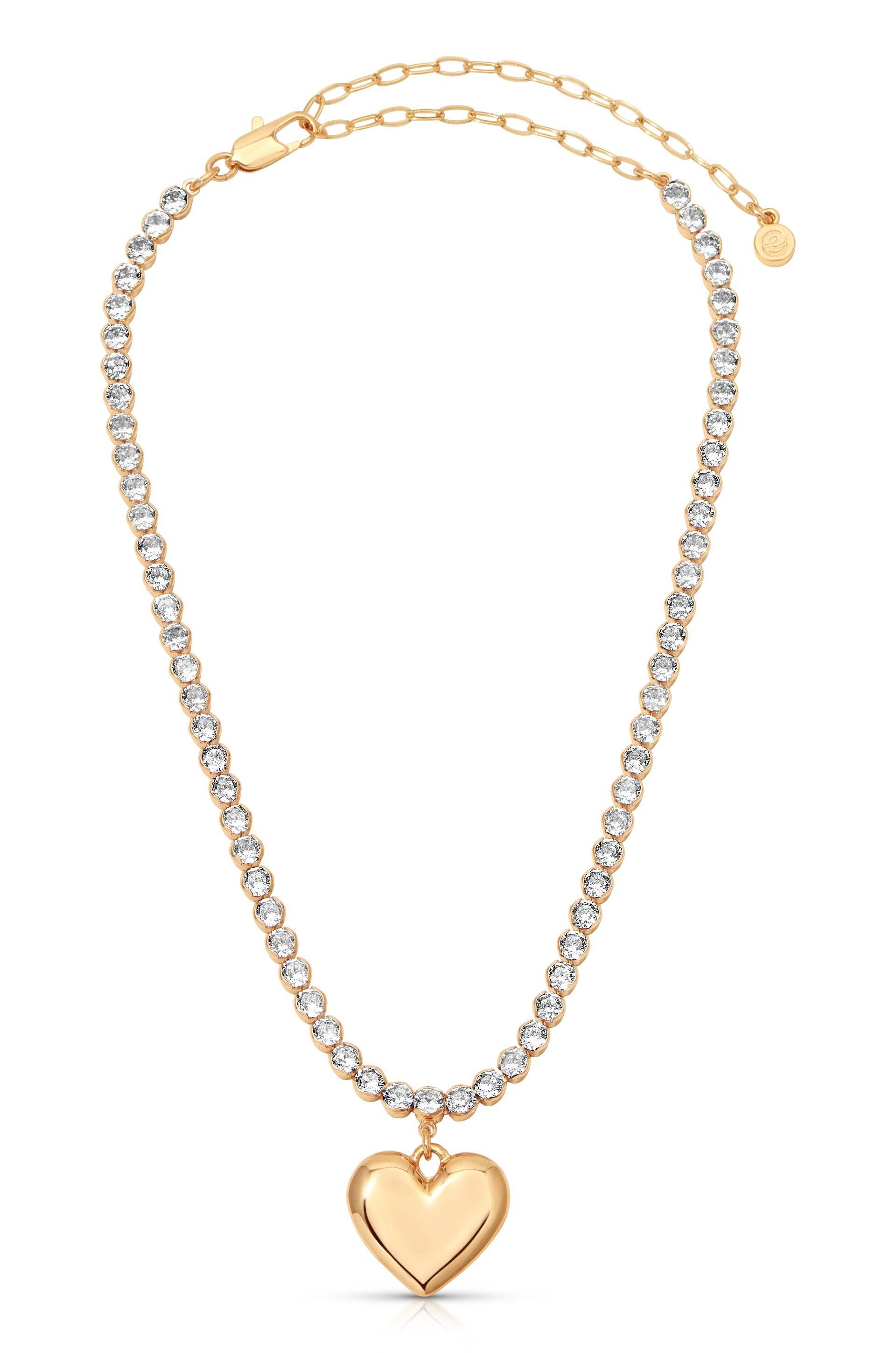 Ettika Luminous Love Tennis Necklace