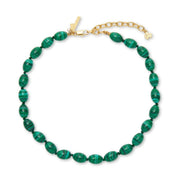 Lele Sadoughi Malachite Baroque Collar Necklace