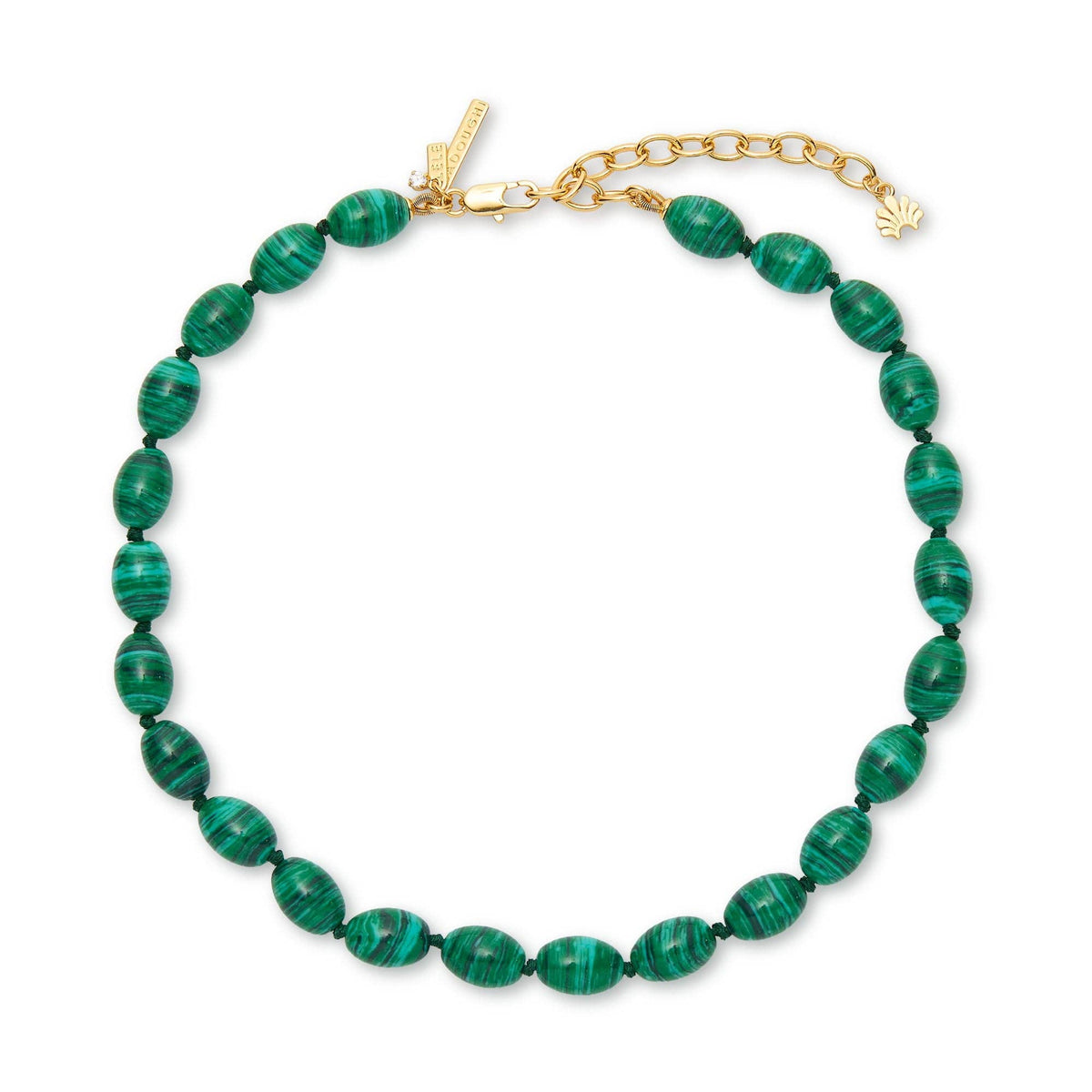 Lele Sadoughi Malachite Baroque Collar Necklace
