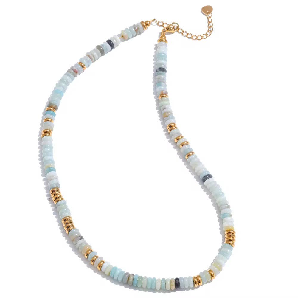 SAHIRA Amazonite Beaded Necklace