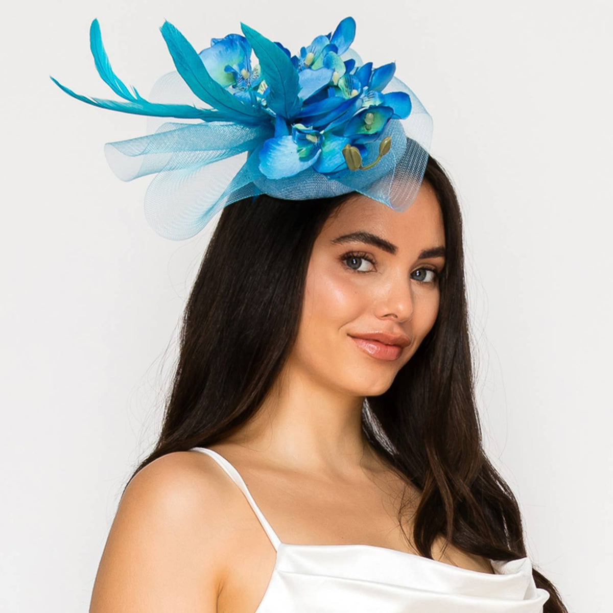 Structured Disc Fascinator Orchid Feather Disc Fascinator – Violet’s of Saratoga