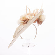 Large Sinamay Saucer w/2 Tone Flower Fascinator