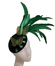 Velvet Base Butterfly Feather Fascinator