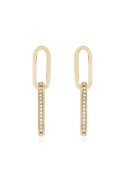 Ettika Simple Crystal Link Earrings