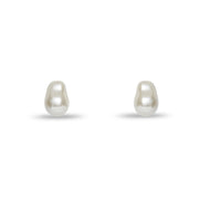 Lele Sadoughi Ivory Baroque Pearl Stud Earrings