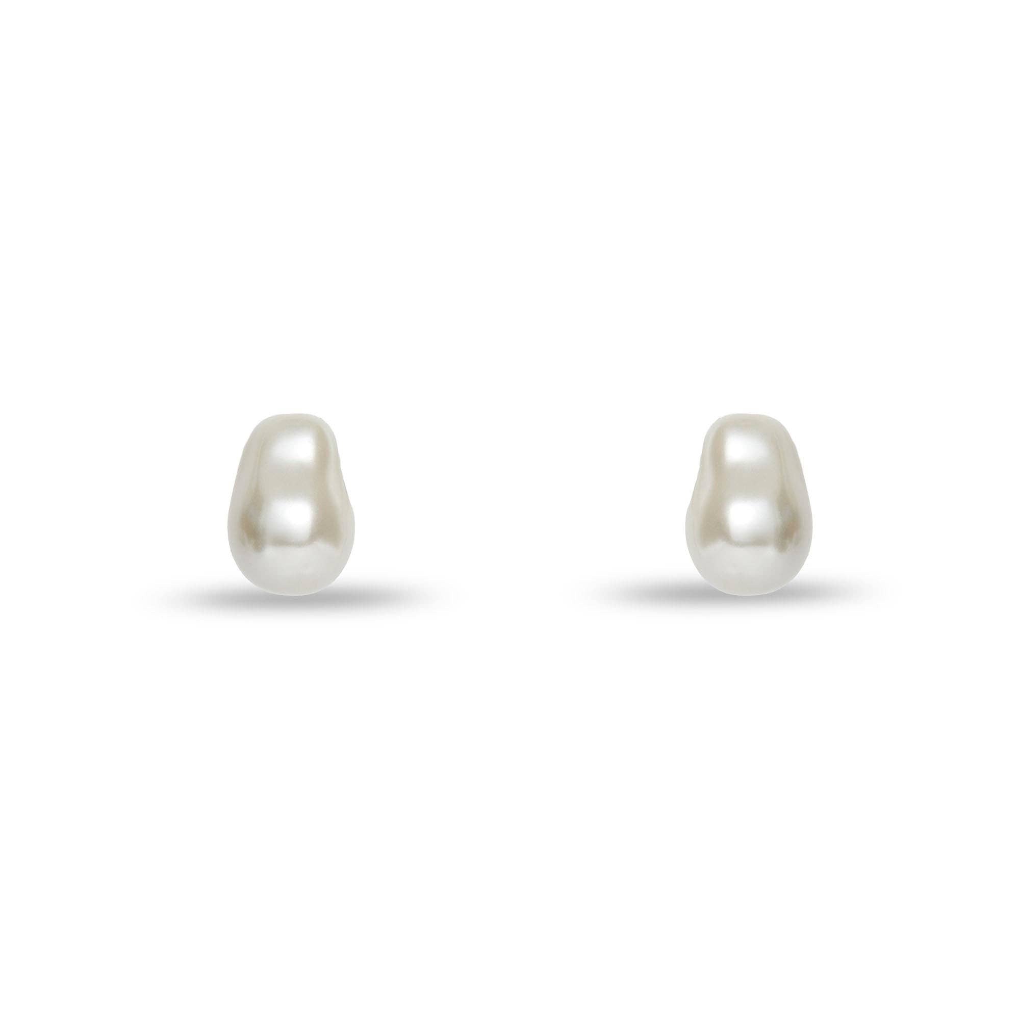 Lele Sadoughi Ivory Baroque Pearl Stud Earrings