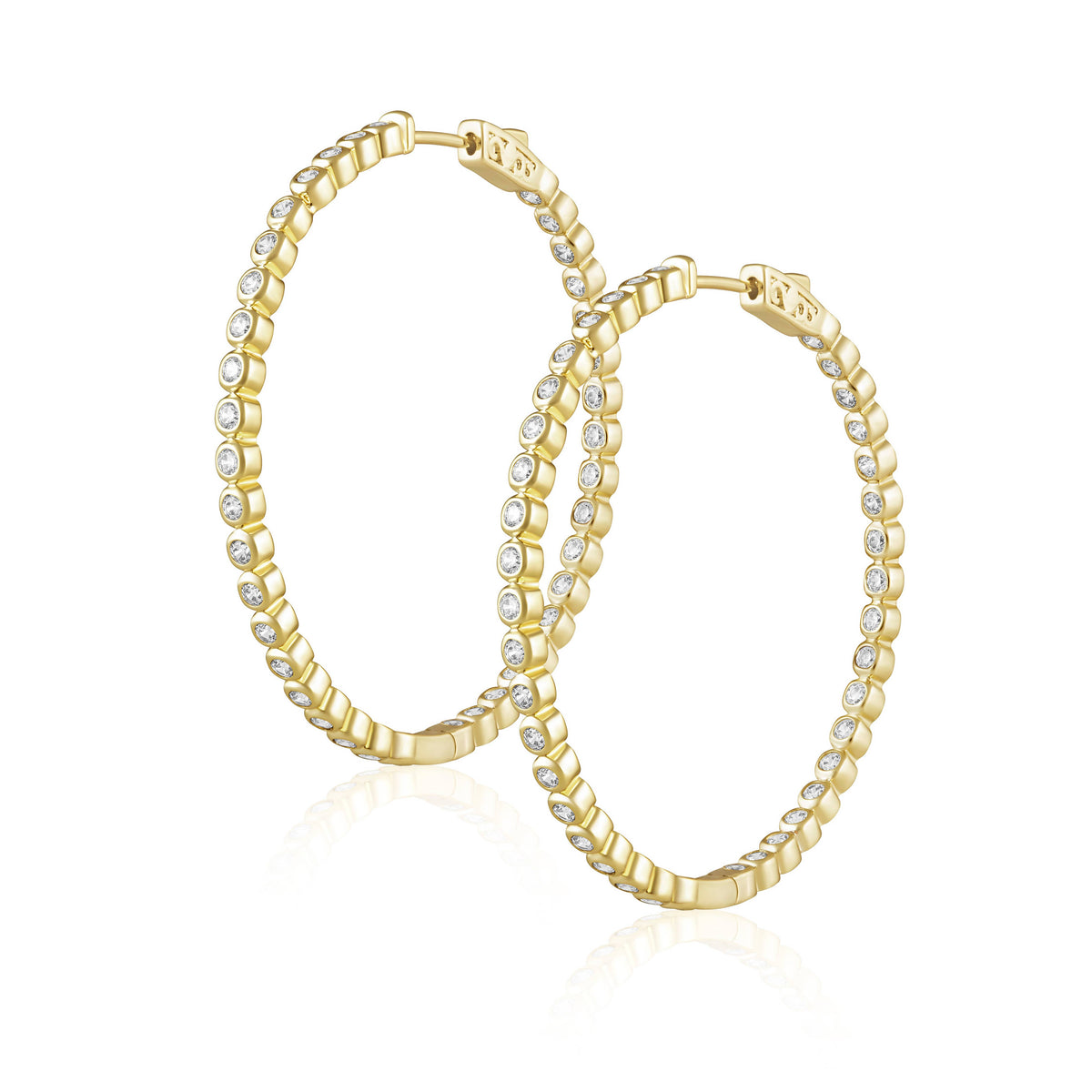 SAHIRA Eliza Bezel Hoop Earring