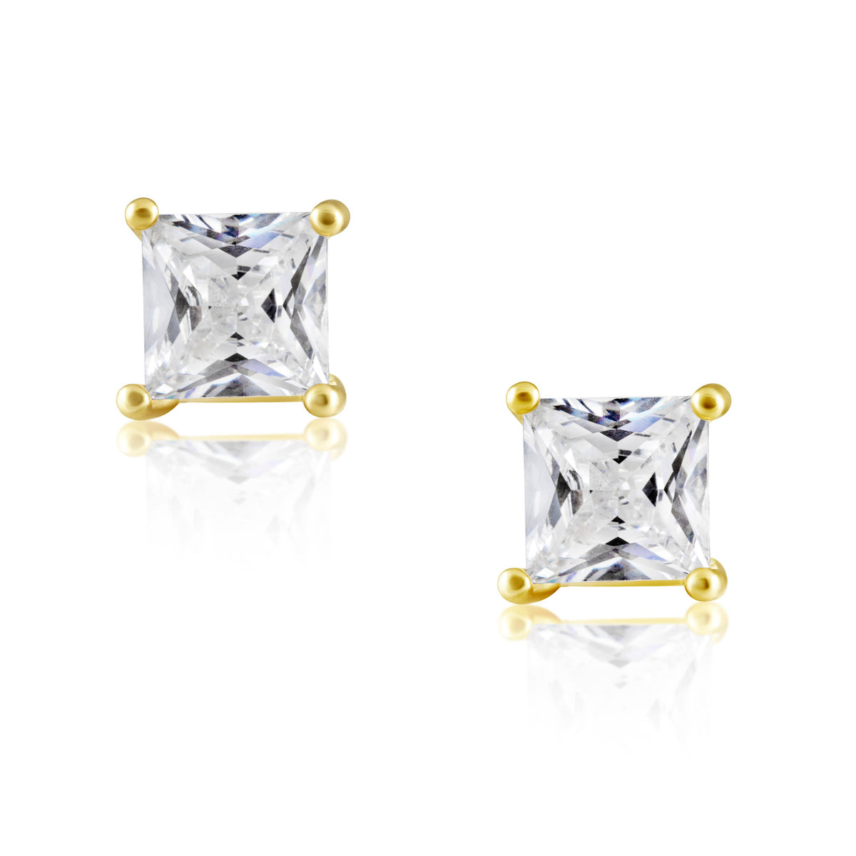SAHIRA Radiant Cut Stud Earring