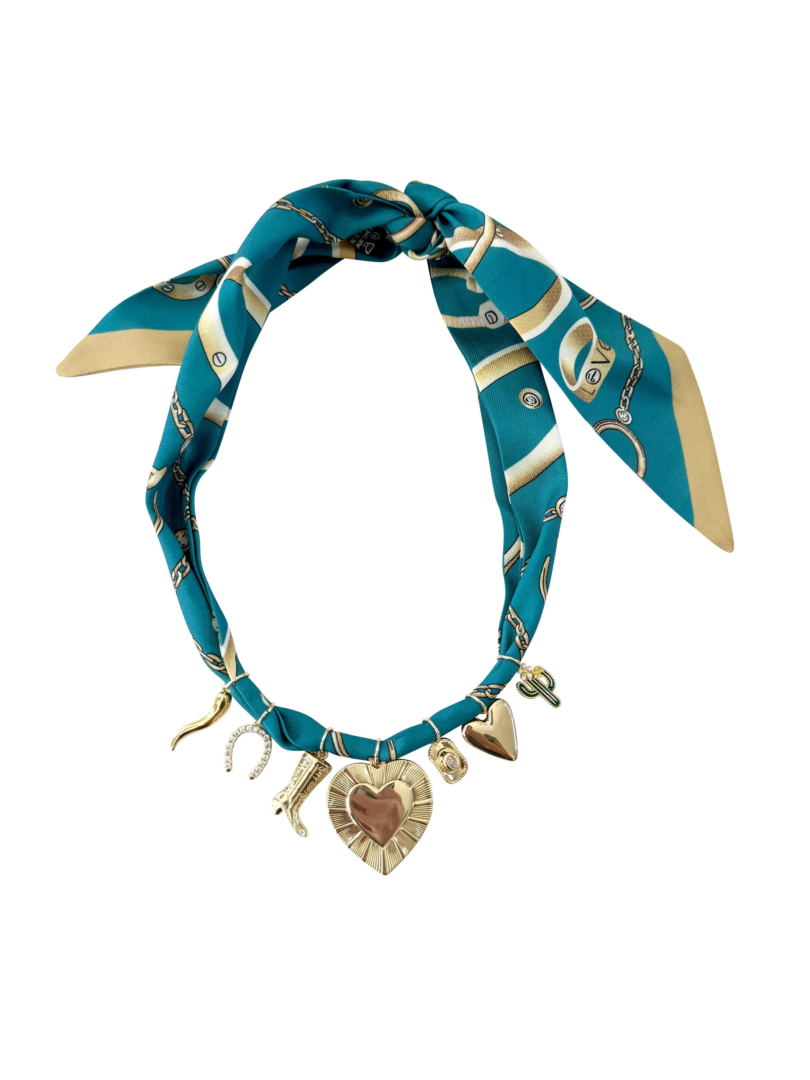 Gemelli Grayson Multi Charm Scarf Necklace