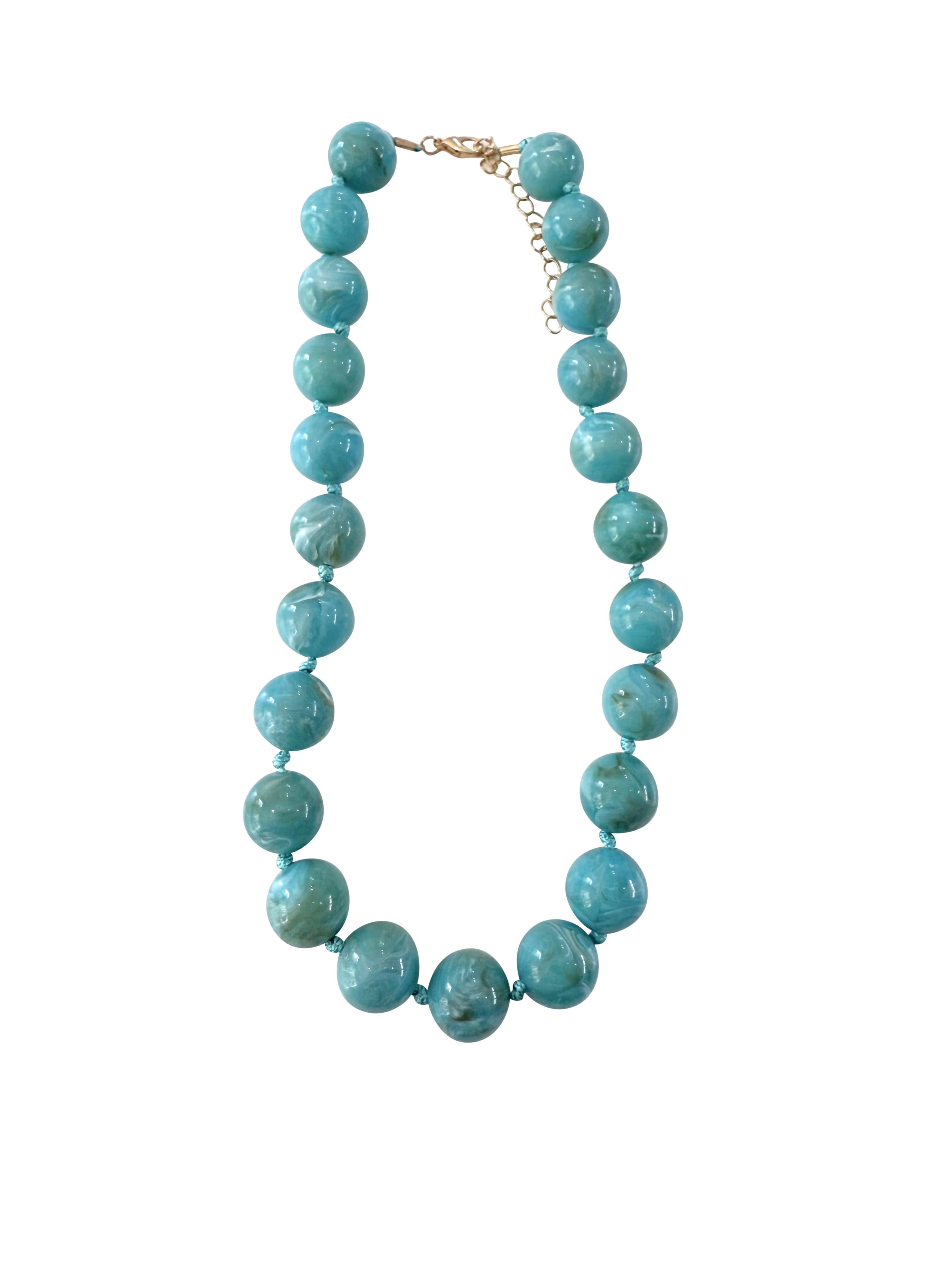 Gemelli Mabry Chunky Beaded Necklace - Turquoise