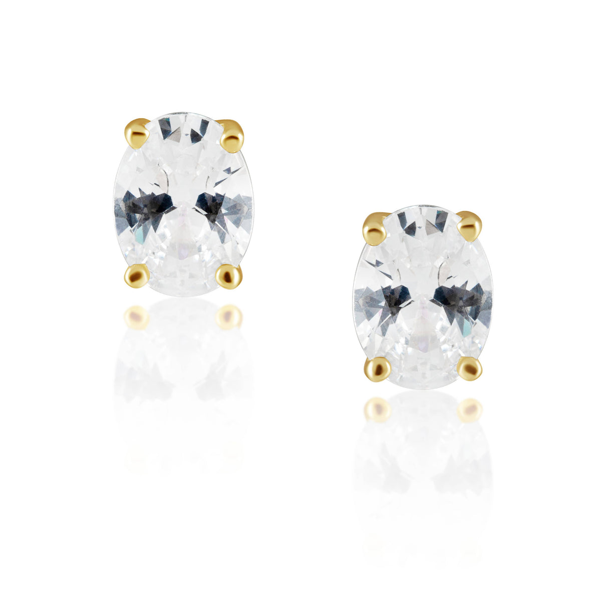 SAHIRA Oval Cut Stud Earring