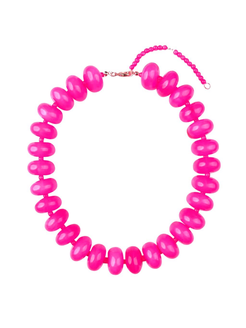 Gemelli Bailey Chunky Beaded Necklace - Hot Pink