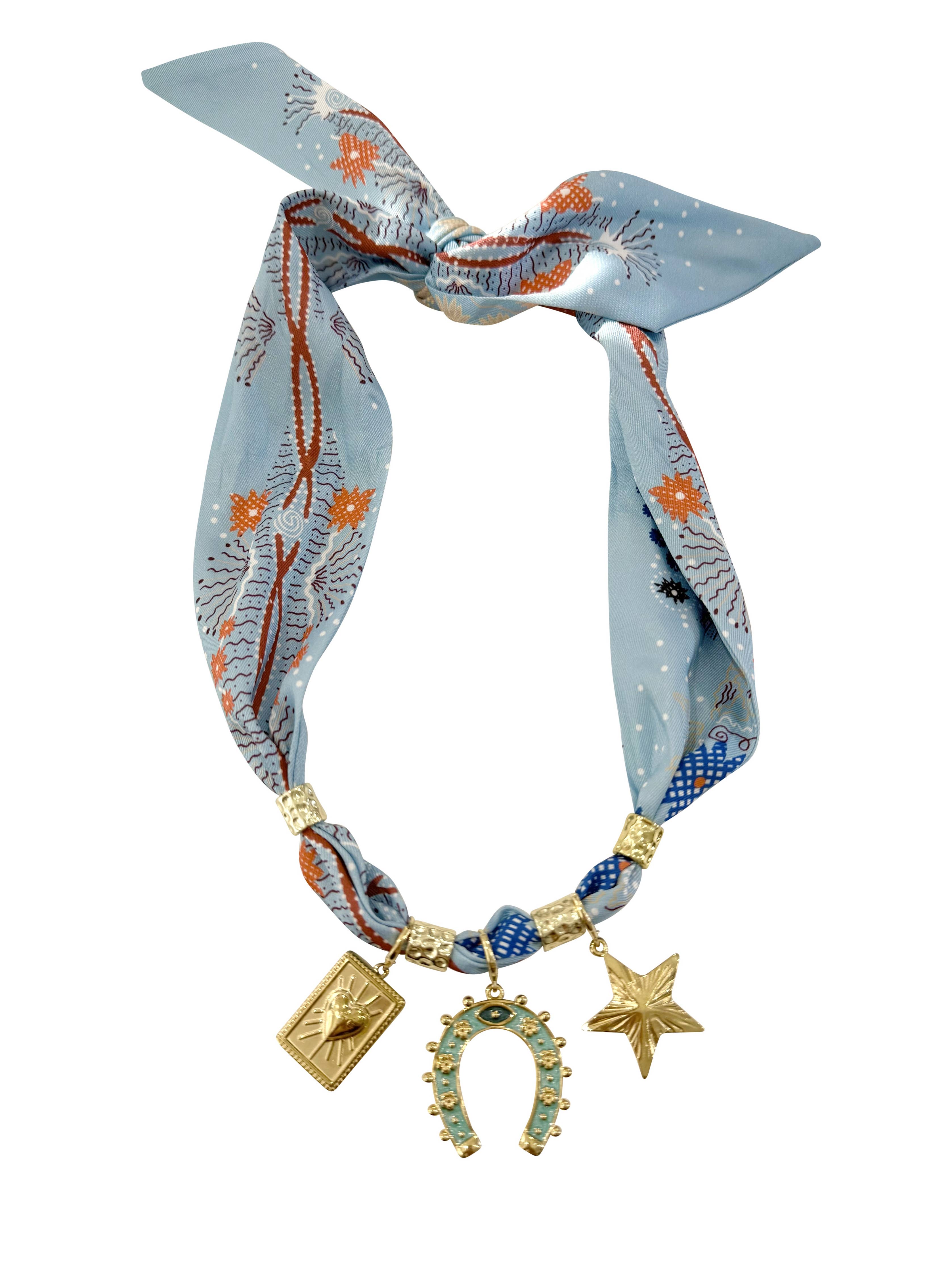 Gemelli Hodges Multi Charm Scarf Necklace