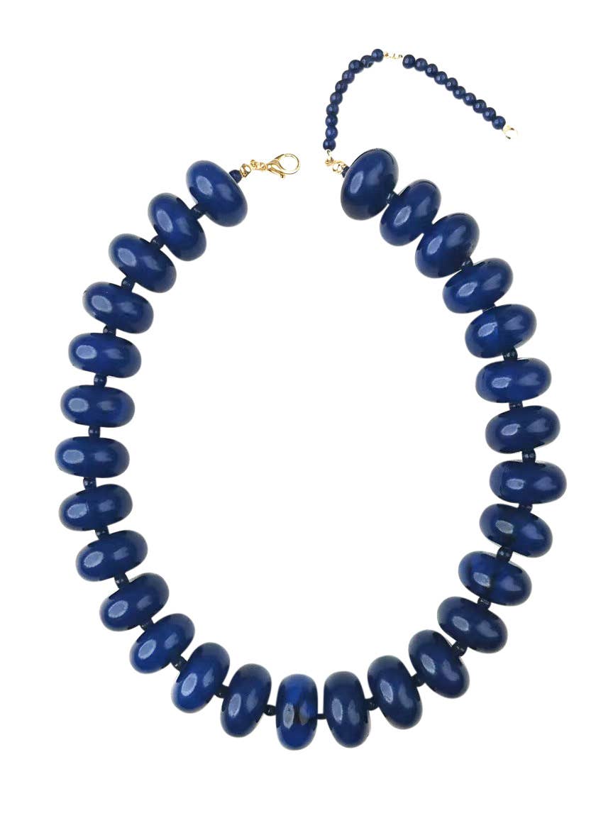 Gemelli Bailey Chunky Beaded Necklace - Navy