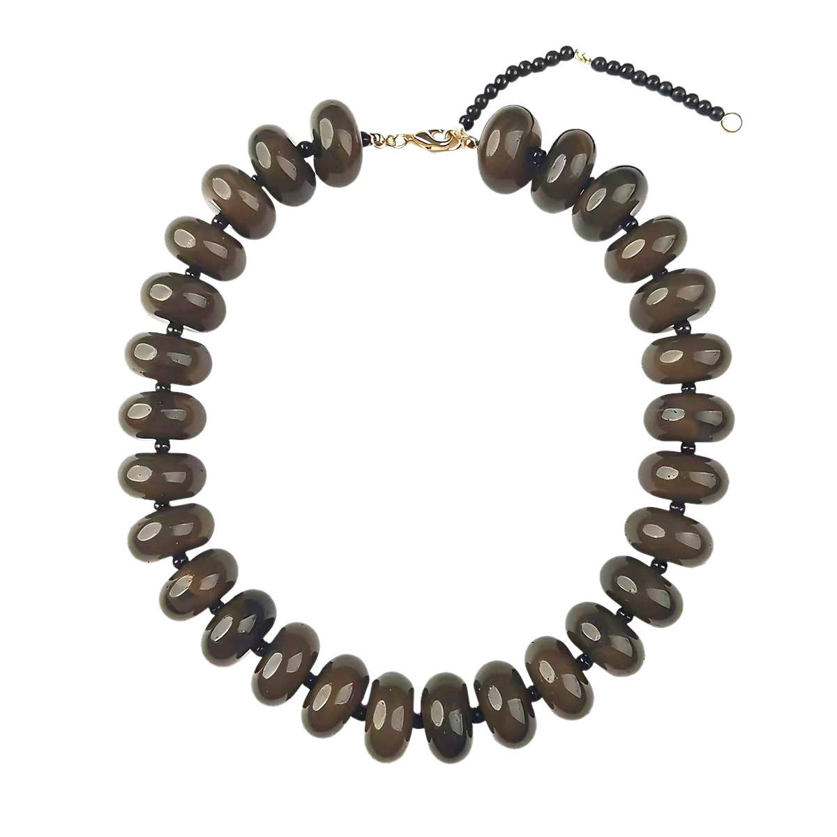 Gemelli Bailey Chunky Beaded Necklace - Brown