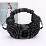 Faux Leather Rope Hobo Bag