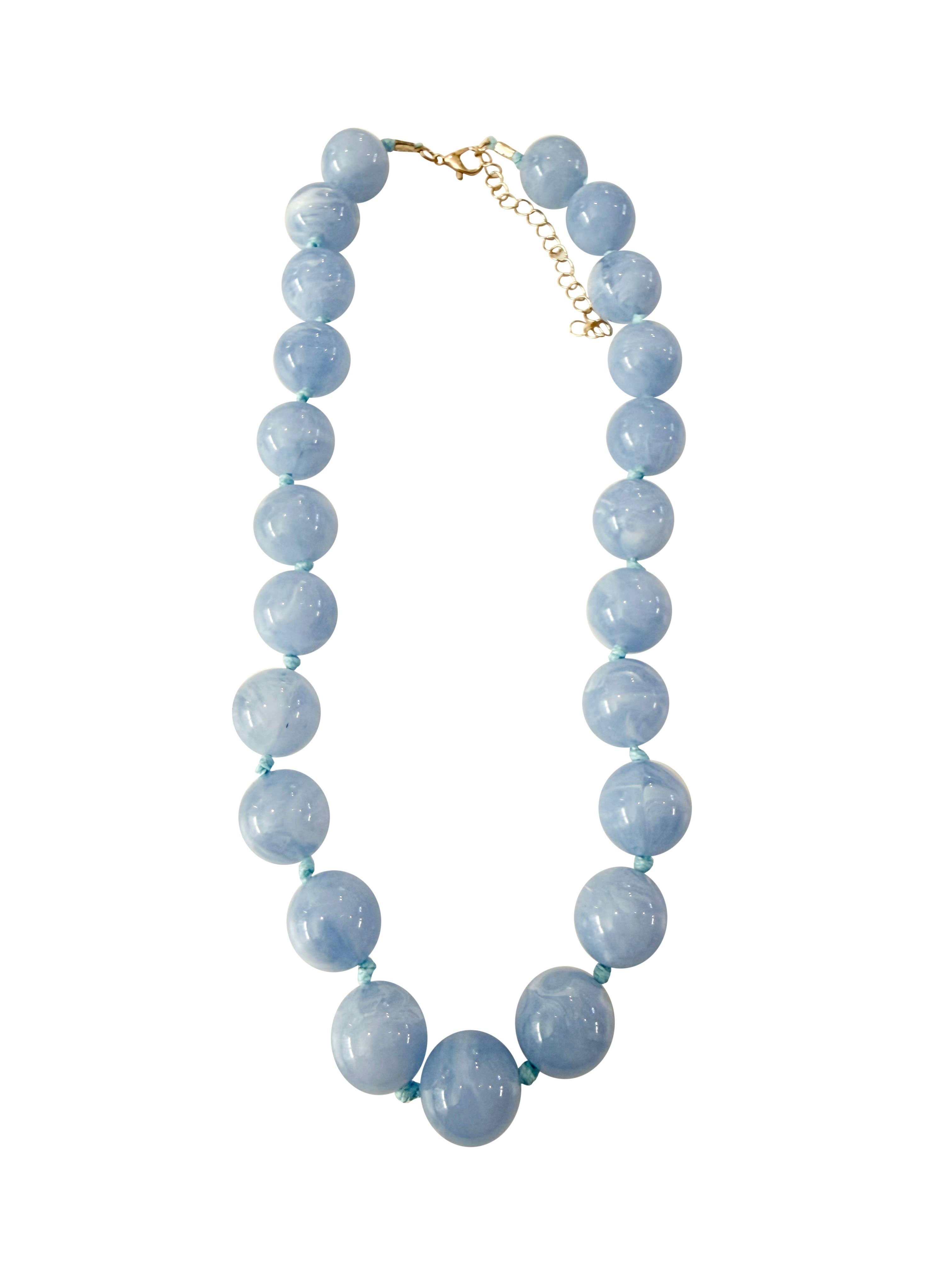 Gemelli Mabry Chunky Beaded Necklace - Light Blue