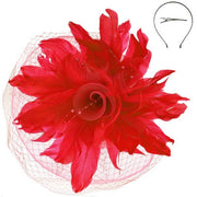 Large Floral Fascinator with Veil