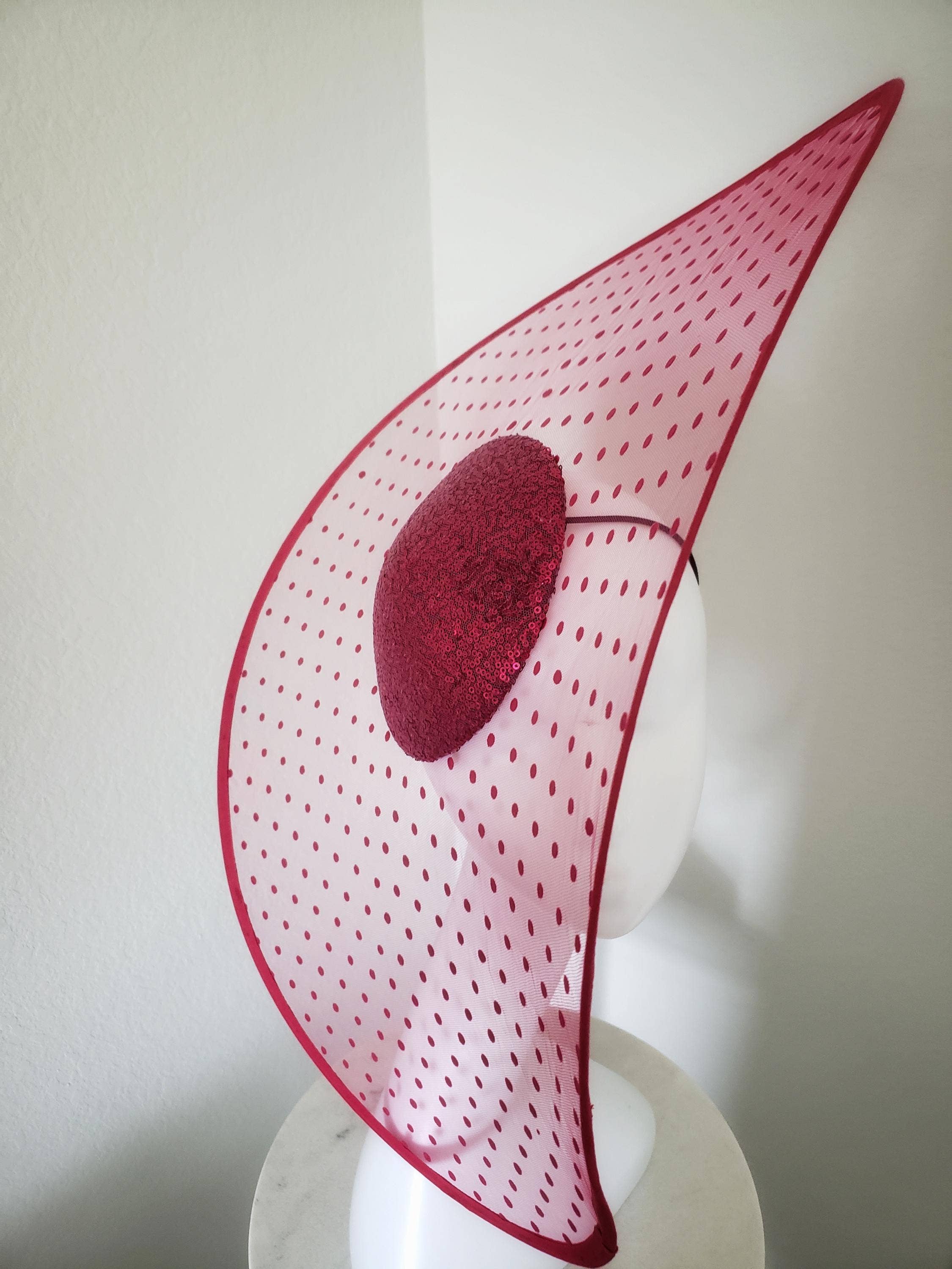 Polka Dot Mesh Sequin Fascinator