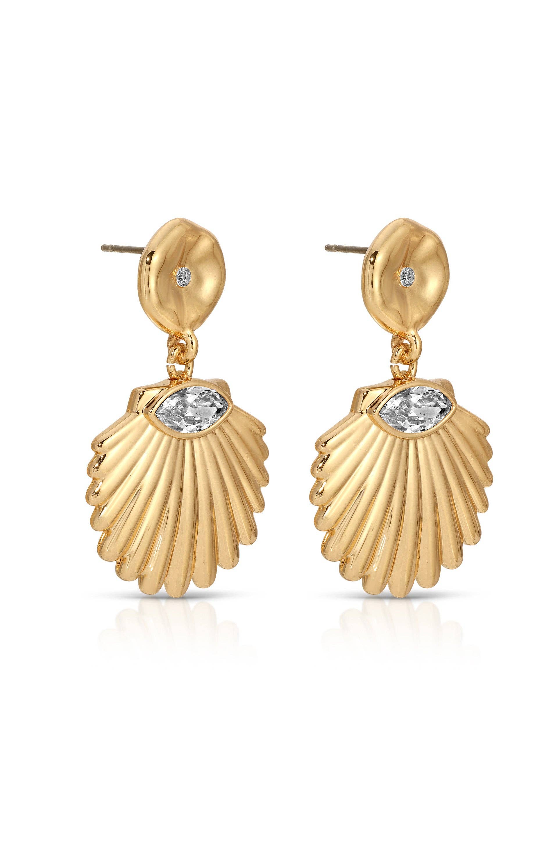 Ettika Santorini Shell Drop Earrings