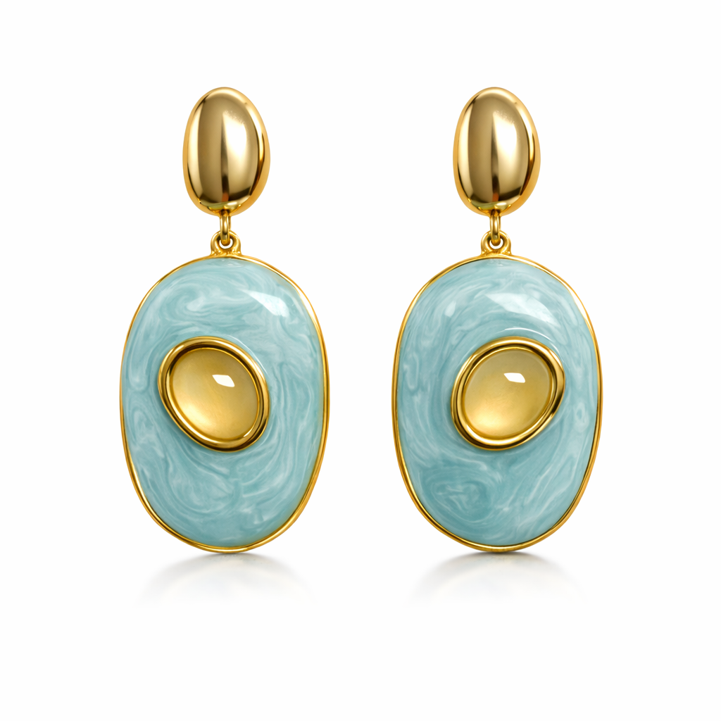 SAHIRA Glenda Light Blue Drop Earring