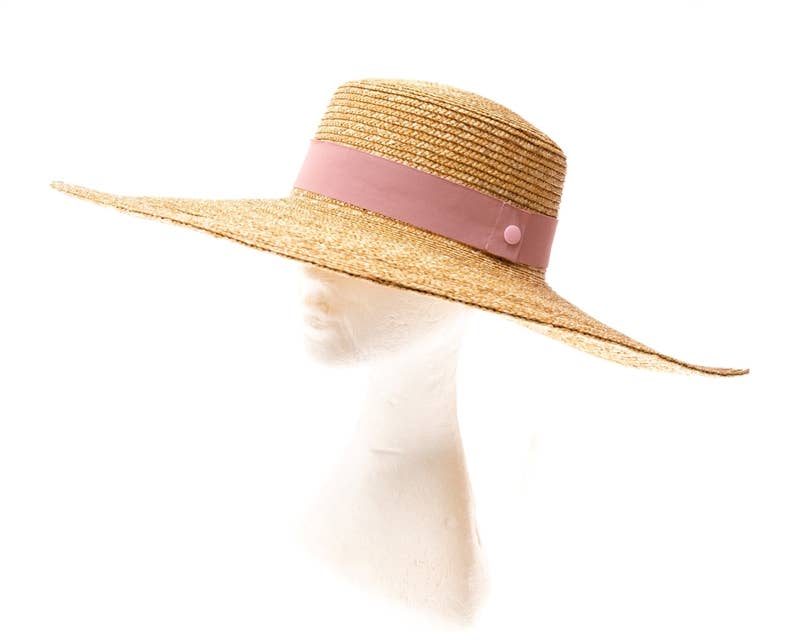 Wide Brim Straw Boater Hat