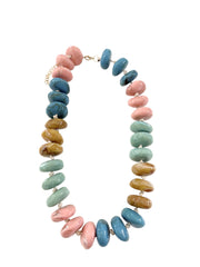 Gemelli Delray Chunky Beaded Necklace - Pastel Mix