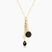 THATCH Antibes Onyx Lariat Necklace